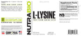 NutraBio L-Lysine (500mg) - Pure Grade Amino Acid - 500 Vegetable Capsules - Essential Amino Acid - Non-GMO - Gluten Free - Vegan