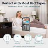 PELEGON FSA/HSA Eligible - Bed Rails for Elderly Adults Safety (300lb) - Adjustable Height Bed Assist Handle with Utility Bag - Bed Rail for Seniors & Surgery Patients - for Easier Bed Access