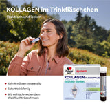 Doppelherz System Collagen 11,000 Plus – With nutrients that contribute to the health of the locomotor system and cell protection – 30 drinking bottles