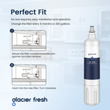 GLACIER FRESH 4204490 Water Filter Replacement for Sub-Zero 4204490, 4290510, 9030868 Refrigerator Water Filter, 2 Pack