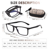 OPTOFENDY Folding Reading Glasses for Women Men, Lightweight Spring Hinge Readers, Portable Blue Light Glasses with Zipper Case, Tortoise 1.0