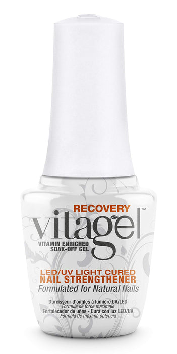 Gelish MINI Vitagel Recovery Nail Strengthener, Strengthening Nail Polish, Base Coat For Gel Nails, 0.3 oz.
