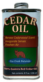 8oz Cedar Oil Can - Essential Eastern Red Cedar Wood (juniperus virginiana) Oil - Fox Creek Cedar Oil