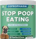 PAWFECTCHEW No Poo Chews for Dogs - Coprophagia Stool Eating Deterrent for Dogs - Poop Eating Deterrent & Prevention - Probiotics & Digestive Enzymes Chewable Remedy -Poo