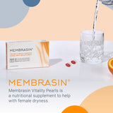 Membrasin Vitality Pearls, Feminine Moisturizer Oral Supplement for Vaginal Dryness, Estrogen-Free Daily Supplement to Help Maintain Natural Lubrication, 60 Pills