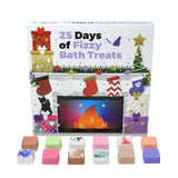 Enfusia Bath Bombs Christmas Advent Calendar 2024 Kids, Toddlers & Women - 25 Days of Fizzy Bath Treats - Handmade in USA - Natural Bath Fizzy Gift Set for Kids - Enjoy a spa Life Baths Every Day