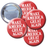 Make America Great Again Buttons - Donald Trump 2024 Pins - 2-1/4 Inch 4 Pack - Red Design 6493