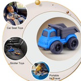 Aigitoy Toddler Car Toys for 3 4 5 Year Old, BPA Free, Phthalates Free, PVC, Dump Truck, Mixer Cement, Easter Basket Christmas Birthday Gifts for 3 4 5 Year Boy Girl.