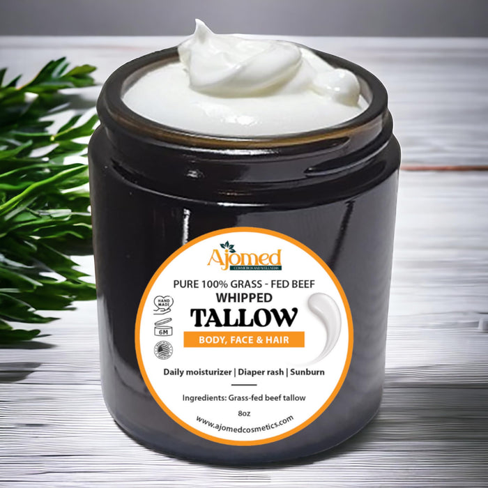 100% Pure Whipped Tallow Cream - Organic handmade FRANKINCENSE tallow cream- grass fed beef tallow balm for skin Butter- tallow Face cream & Body eczema cream-4 floz