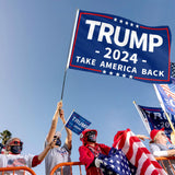 Probsin Trump 2024 Flag 3x5 Ft Decorations Outdoor Double Sided 3 Ply Blue Take America Back Flag Heavy Duty Banner Party Supplies Yard Signs Home Decor Hanging Poster with 2 Brass Grommets