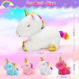 KMUYSL Toys for Girls Ages 3 4 5 6 7 8+ Years - Unicorn Mommy Stuffed Animal with 4 Baby Unicorns in Her Tummy, Soft Unicorn Plush Toys Set, Christmas Birthday Gifts for Baby, Toddler, Kids