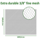 POYEE 20 x 20 FT Bird Netting for Garden Woven Mesh Garden Netting for Plants, Vegetable, Fruit Trees, Blueberry Bushes, Strawberries Against Birds, Deer, Squirrels and Other Animals