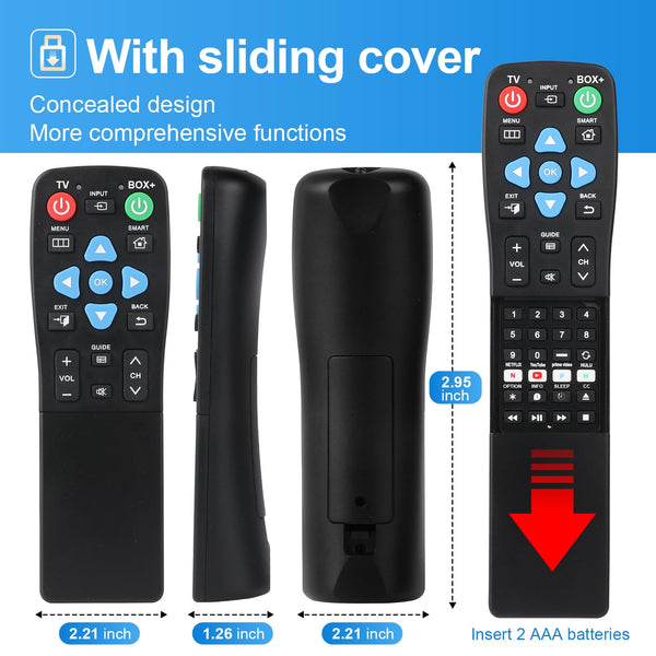 Universal Big Button Remote for Seniors, Elderly, 2-Device Control - L ...