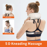 Neck Massager with Heat - Personal Massagers for Neck and Back, Electric Kneading Massage Tools for Pain Relief DeepTissue, Gifts for Men Women Mom Dad