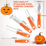 CHRYZTAL Pumpkin Carving Kit Tools Halloween, 13PCS Professional Heavy Duty Carving Set, Stainless Steel Double-side Sculpting Tool Carving Kit for Halloween Decoration Jack-O-Lanterns