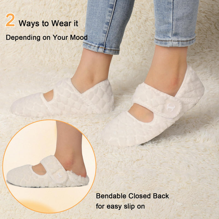 Barefoot Diabetic Slippers Summer Fall Winter Woman's Slippers Plush Diabetic Slippers Elderly Women Senior Mom Maternity Slippers Indoor Bootie Slippers for Women