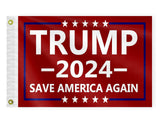 PLAIEI Save America Again Boat Marine Flag 12x18 Inches Double Sided 3Ply Small Trump 2024 Boat ATV Flag President Election Supporter Fans Patriotic MAGA Banner Outdoor Indoor (Red)