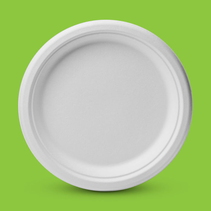 100% Compostable Paper Plates Heavy Duty -150 Pack Biodegradable Disposable Plates - 10 Inch White Disposable Dinner Plates Made of Eco-Friendly, Natural Sugarcane Bagasse, Microwavable Plates Bulk