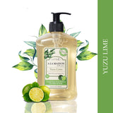 A LA MAISON Liquid Soap, Yuzu Lime - Uses: Hand and Body, Triple Milled, Essential Oils, Biodegradable, Plant Based, Vegan, Cruelty-Free, Alcohol & Paraben Free (16.9 oz, 3 Pack)