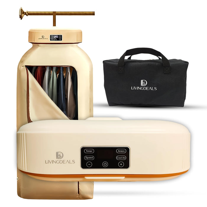 Portable Clothes Dryer - Mini Compact Foldable Electric Laundry Drying Machine with Dry Bag & Timer - Small Quiet Fast-Drying for Apartment, RV, Travel, Home - Holds 12+ Items, Energy Saving