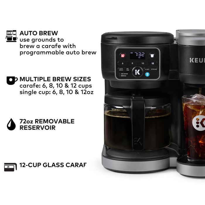 Keurig K-Duo Hot & Iced Single Serve & Carafe Coffee Maker, MultiStream Technology, 72oz Reservoir (Gen 2)