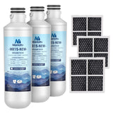 MARRIOTTO Water Filter LT1000PC Replacement for Refrigerator and LT120F ADQ73334008 Fresh Air Filter, Compatible with LT1000P/PC/PCS, LT1000PC,LT-1000PC, MDJ64844601, ADQ747935 ADQ74793504