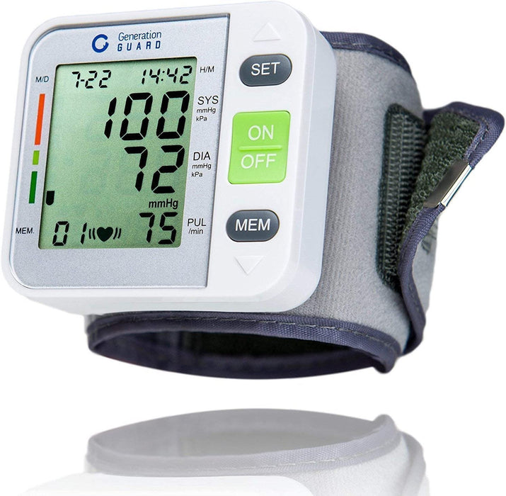 Clinical Automatic Wrist Blood Pressure Monitor with Portable Case, Irregular Heartbeat BP and Adjustable Wrist Cuff Perfect for Health Monitoring