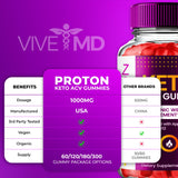 Proton Keto ACV Gummies Advanced Weight Management, Protein Keto ACV Gummies, Proton Keto Plus Gummies with Apple Cider Vinegar Supplement 1000mg, Proton Keto+ACV Gummies Reviews (5 Pack)