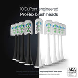 AquaSonic DUO PRO – Ultra Whitening 40,000 VPM Electric ToothBrushes – ADA Accepted - 4 Modes with Smart Timers - UV Sanitizing & Wireless Charging Base - 10 ProFlex Brush Heads & 2 Travel Cases