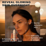 Lumene Nordic-C Skin Glow Renew Night Serum - Overnight Face Exfoliant + Hydrating Serum - Naturally Peeling AHA + Gentle PHA Combined with Face Brightening Vitamin C Serum (1oz)