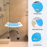 Bcareself Narrow Bathtub Shower Seat for Inside Shower Bath Stool with Arms Shower Stool Shower Chairs for Seniors Elderly Disabled Handicap Height Adjustable Tool-Less Assembly 300lbs