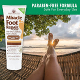 Miracle Foot Repair Cream, 4 oz Repairs Dry Cracked Heels and Feet, Diabetic-Safe, 60% Pure Ultra Aloe Moisturizes, Softens, and Repairs, Relief from Discomfort of Ingrown Toenails (2-Pack)