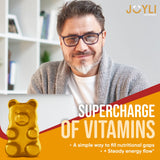 Joyli Superfruit Gummies - Sugar-Free Fruit Multivitamin Gummies for Adults - Natural Gummy Vitamins for Women & Men with Goji, Elderberry, Vitamins A, C, D & E - Supports Immunity, Digestion & Energy