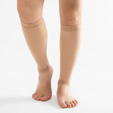 EVOPLECI 20-30mmHg Black Calf Compression Sleeve Men and Women Wide Calf Sleeve Brace Compression Socks for Leg Support Shin Splint Pain Relief (Skin, Medium)