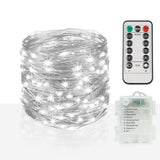 suddus 66ft 200 LED Outdoor String Lights, White Fairy Lights Battery Operated with Remote, Led Twinkle Lights for Bedroom, Wreath, Patio, Tapestry, Backyard, Garden, Christmas, Party, Indoor