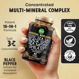 MAJU 18-in-1 Black Seed, Shilajit, Sea Moss, Celtic Sea Salt + D3 & K2, Concentrated Extracts, Trace Multi Mineral Capsules, Men & Women Electrolytes Supplements