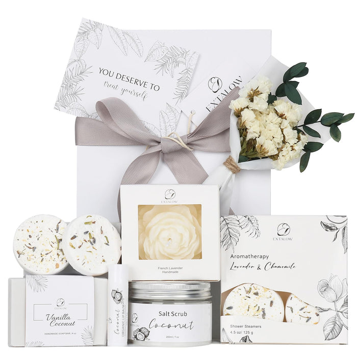 Spa Gifts for Women Coconut Lavender Home Spa Set Birthday Gift Baskets