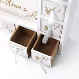 PIONEER-EFFORT Wooden Advent Calendar with Drawers and LED Lighting White Christmas Countdown Xmas Decoration