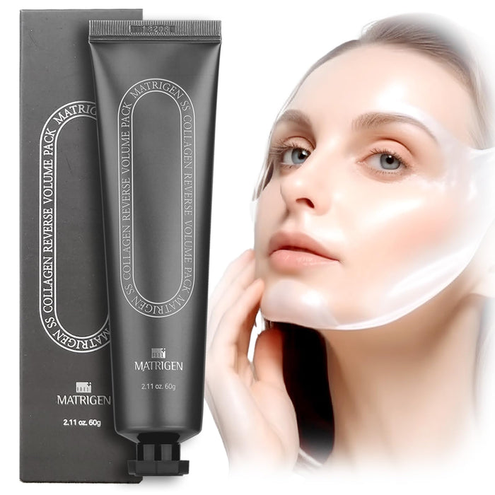 MATRIGEN SS Collagen Reverse Film Volume Peel Off Face Mask Pack, Hydrolyzed Collagen 380 Dalton Anti Aging Wrinkles Plumping Dark Circles Hypoallergenic, K-beauty Sleeping Mask