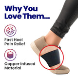Arch Supports for Plantar Fasciitis Relief | Compression Sleeve Foot Brace For Heel Pain, Bone Spurs, Flat Feet, High Arches | Copper Infused Arch Support Bands for Women & Men Over Socks Fit Most