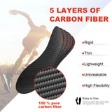 Carbon Fiber Insoles, Carbon Fiber Foot Plate 1 Pair Rigid Shoe Insert Support Turf Toe, Foot Fractures, Morton Extension, Hallux Rigidus and Limitus - Alternative to Post Op Shoe