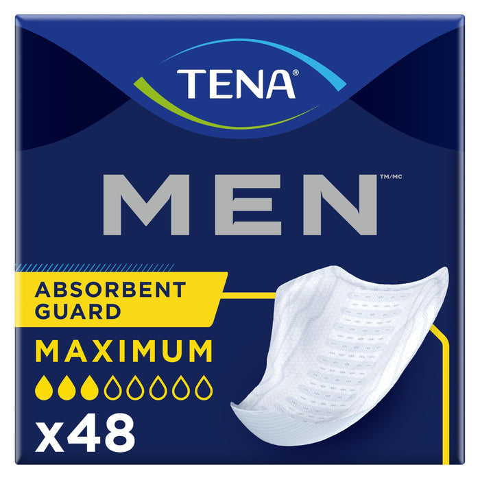 Tena Incontinence Guards for Men, Maximum Absorbency, 48 ct