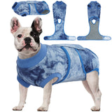 Kuoser Dog Recovery Suit for Male Female Dogs, Soft Dog Surgical Suit, Tie Dye Dog Onesie Bodysuit After Surgery, Pet Spay Suit Neuter Suits Alternative to Cone E-Collar, Puppy Anti Licking Shirt