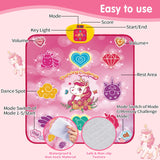 maysida Unicorn Dance Mat Toys for 3-12 Year Old Girls, Dance Pad with LED Lights, Built-in Music, 6 Game Modes, Electronic Dancing Mat as Christmas Birthday Gift for 3 4 5 6 7 8 9+ Girls (Pink)