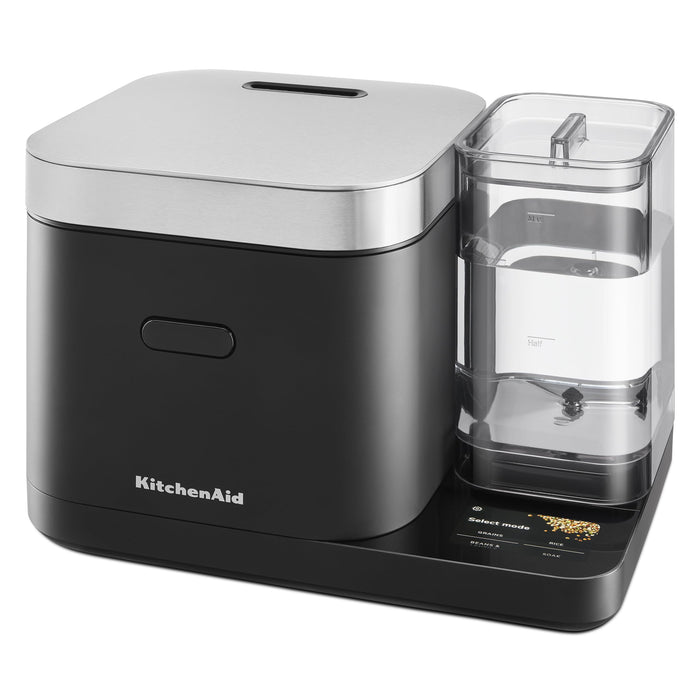 KitchenAid 8 Cup Grain and Rice Cooker, Integrated Scale, Black Matte