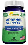 aSquared Nutrition Adrenal Support & Cortisol Manager Supplement (120 Capsules)-Adrenal Health w/Vitamin C Complex Pills to Support Fatigue & Stress Relief-Ashwagandha, L-Tyrosine, Rhodiola & Ginseng