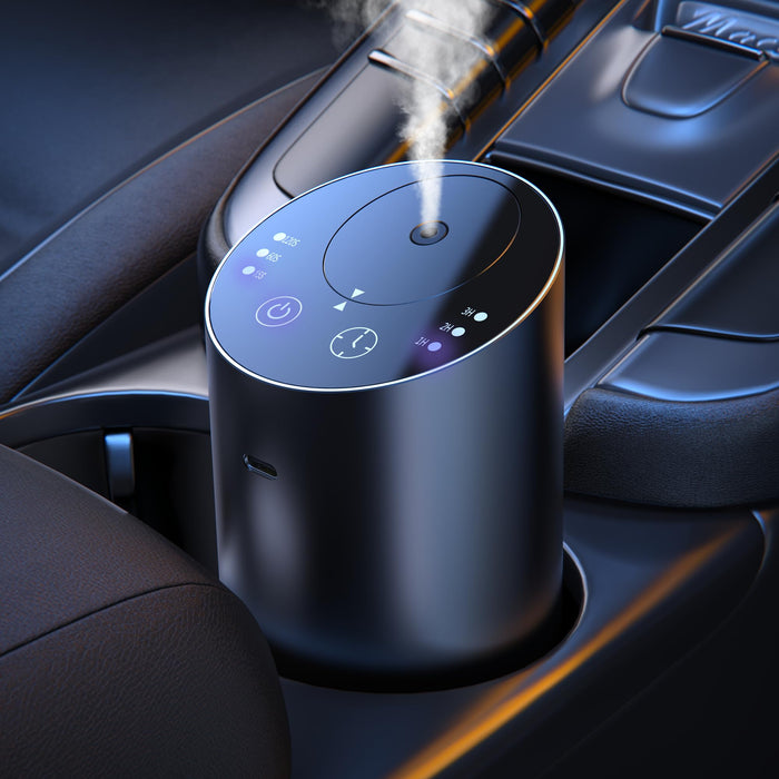 Barthelemy Waterless Car Diffuser, Waterless Diffusers for Essential Oils with Smart Cold Mist & No Leakage Tech, Cordless Aromatherapy Diffuser with Timing & 3 Mist Levels for Car, Room, Office