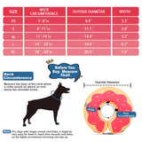 'MIDOG Dog Cones for Large Dogs, Cone for Dogs After Surgery, Soft Protective Recovery Donut Collar for Dogs to Prevent Touching Stitches, Wounds, and Rashes, Does Not Block Vision E-Collar. -Red,M