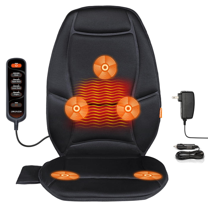 CARSHION Massage Seat Cushion with Heat,Back Massager for Chair Back Massager Heated Seat Cover Massage Chair Pad for Pain Relief Home Office Use