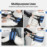 Transfer Nursing Sling for Patients, Mobility Standing and Elderly Safety Lifting Aids, Gait Belts Transfer Belts for Seniors Disabled, Elderly, Injured(Blue)